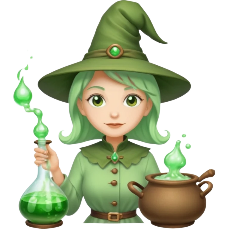green witch cooking potion emoji