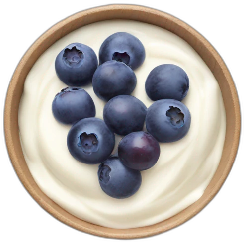 yoghurt bowl with grapes and blueberries emoji