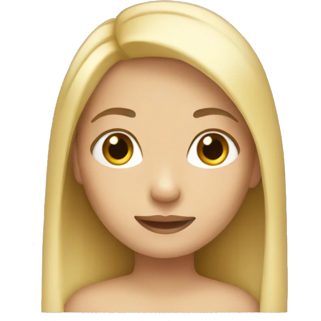 girl with straight blonde hair emoji