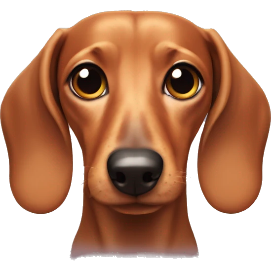 a dachshund with erect ears emoji