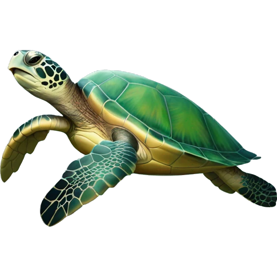 Iridescent sea turtle emoji