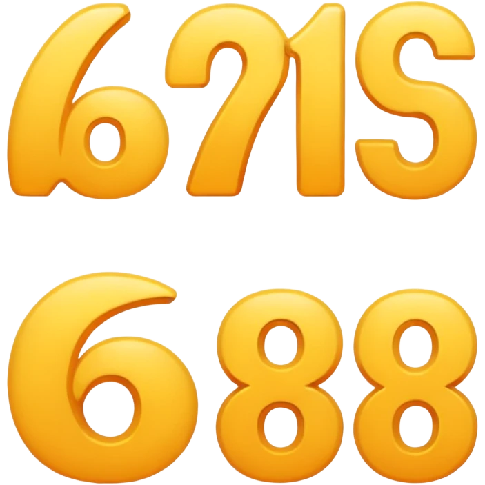 Create 6 7 numbers  emoji