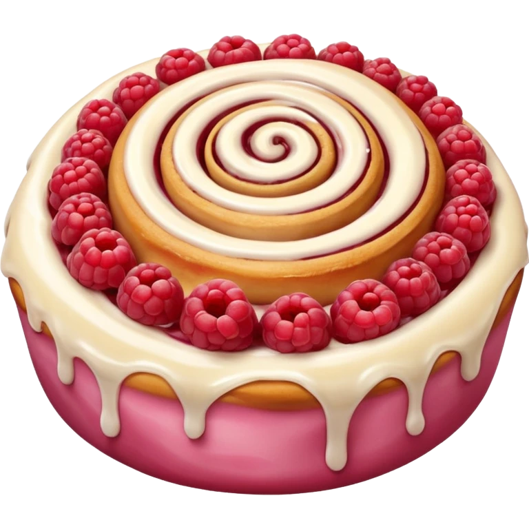 Raspberry cinnamon roll emoji