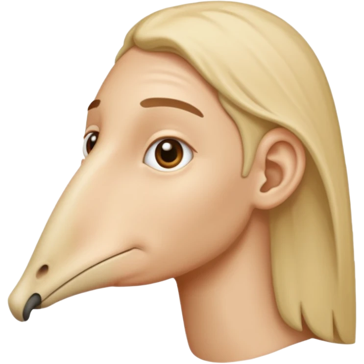 long nose, side view emoji