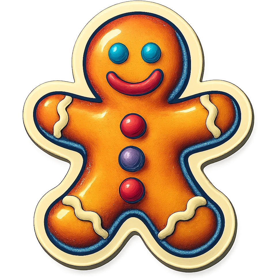 gingerbread man emoji