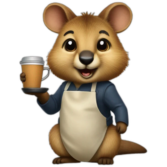 quokka wallaby barista emoji