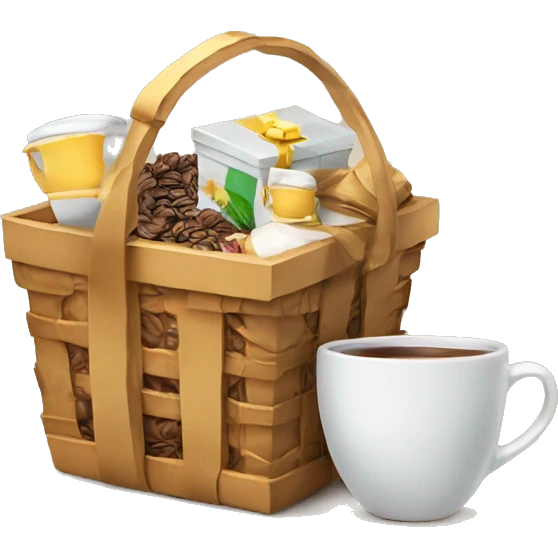 Gift basket tea coffee emoji