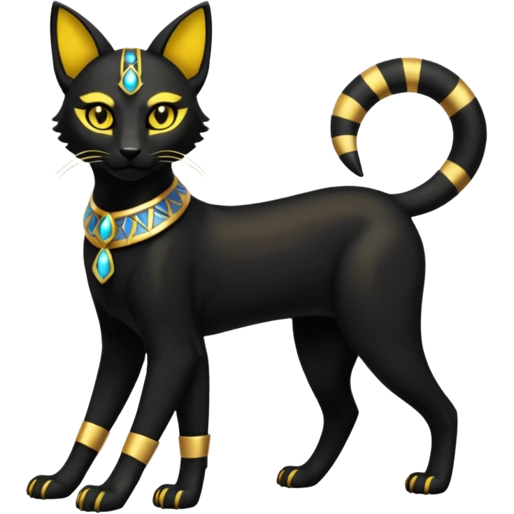 Umbreon-Umbreon-Bastet-Fakémon-hybrid-creature (full body)  emoji