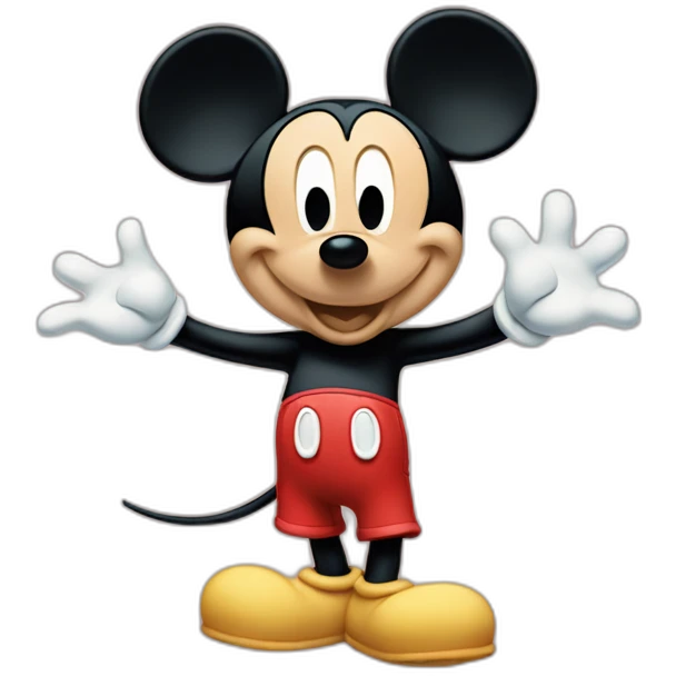 Mickey Mouse waving hello emoji