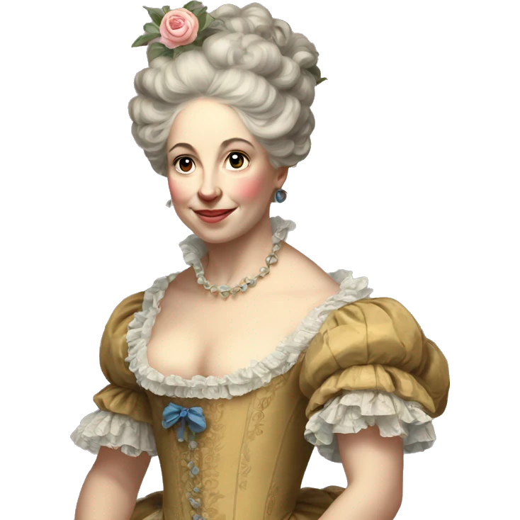 Rococo painting woman emoji