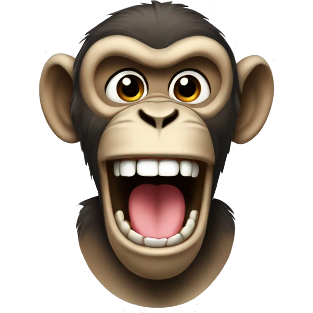 open-mouthed monkey emoji