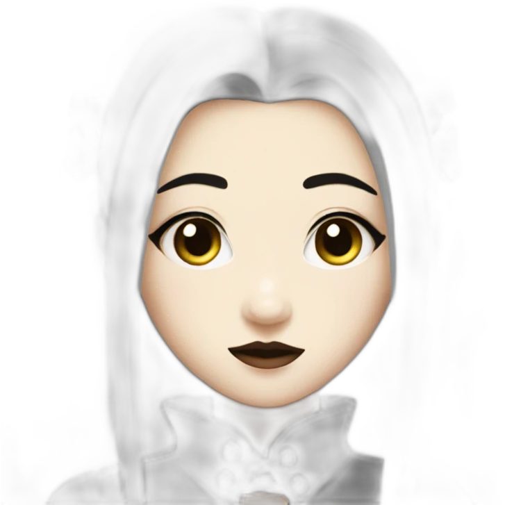 chineese looking goth girl emoji