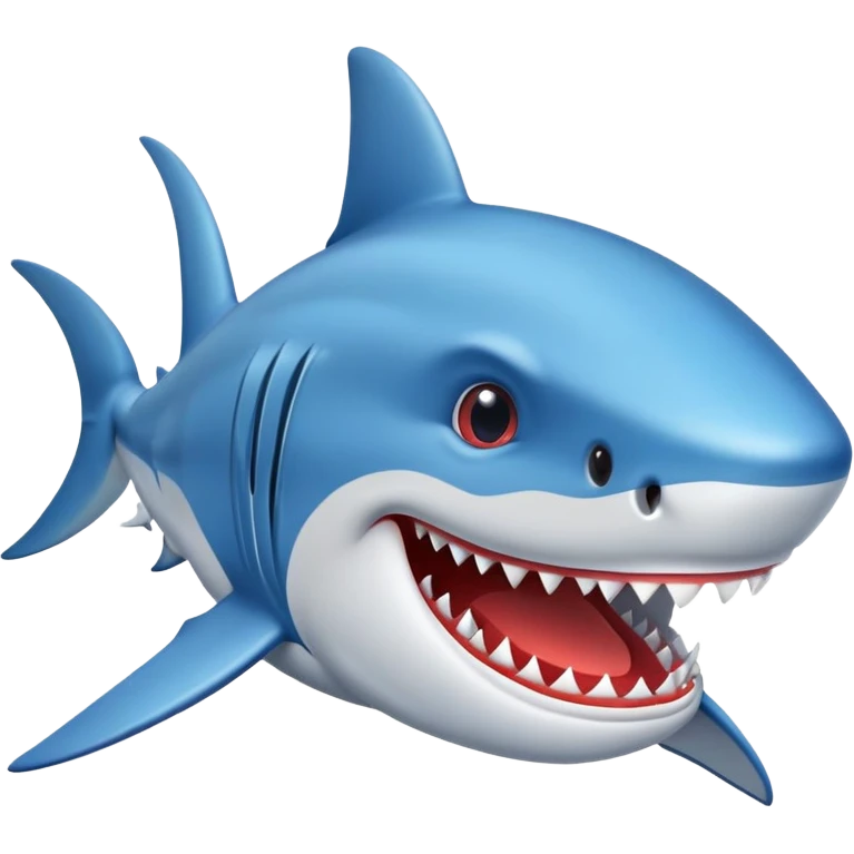 Un tiburón con tenis azules emoji