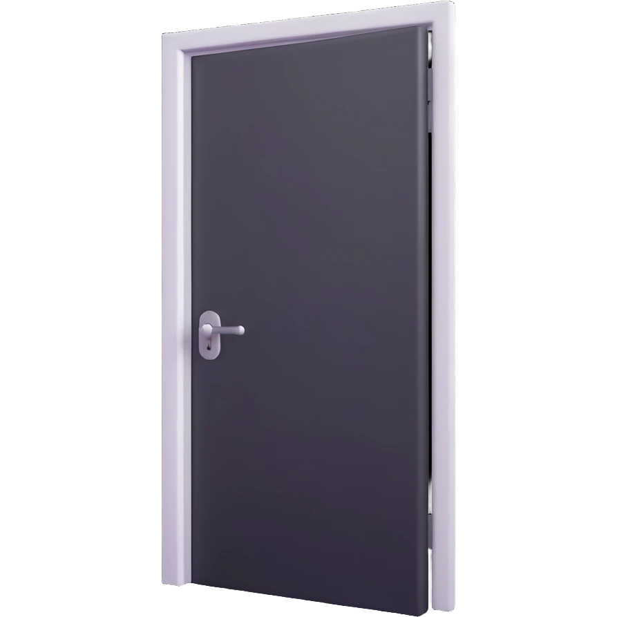 door being unlocked, soft white light coming from behind the door emoji