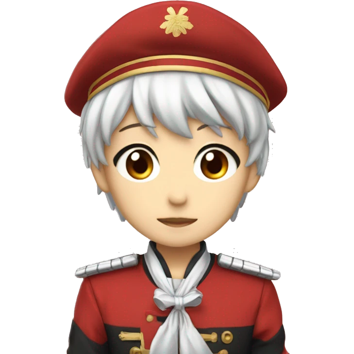 ayanokoji in red uniform from 'classroom of elites' emoji