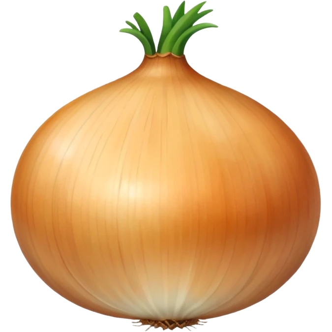 an onion without face and leaves emoji
