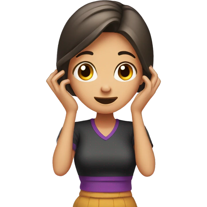 Embarrassed girl emoji