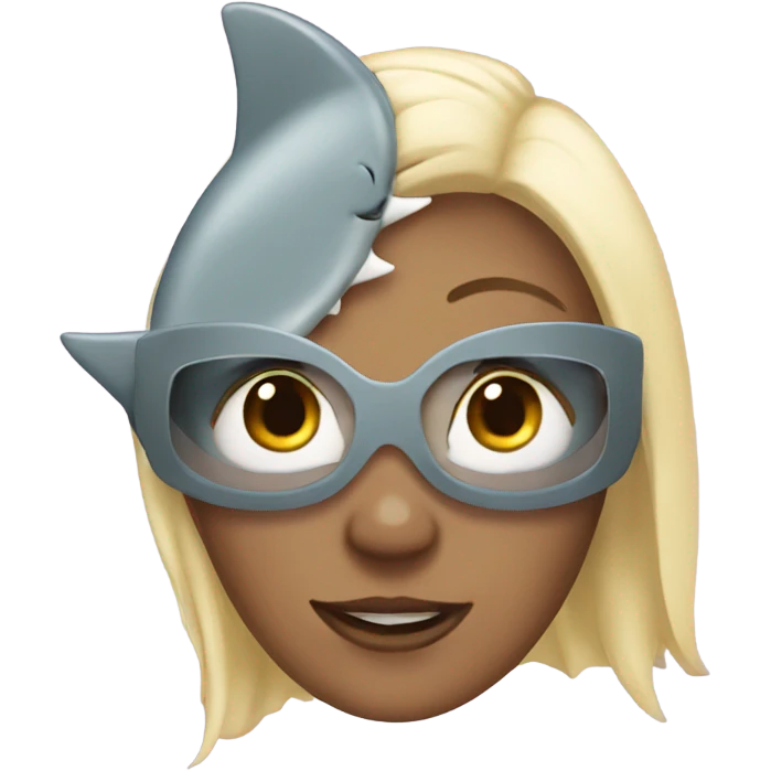 Blonde Lesbian shark  emoji
