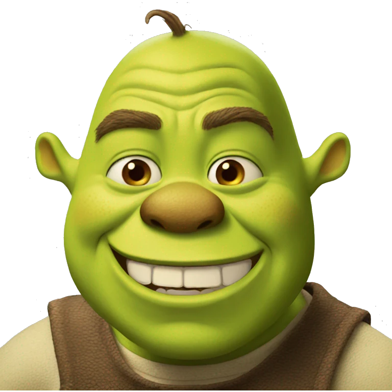Shrek mewing emoji