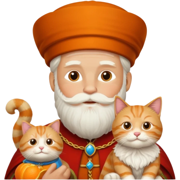 sinterklaas maar hij houd een kat vast emoji