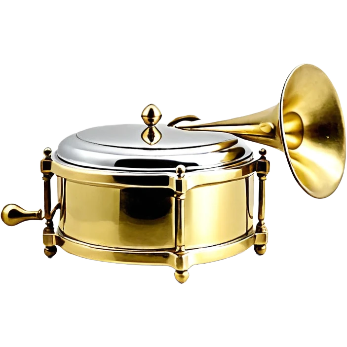  драгоценная шкатулка музыкальная круглая золото серебро  emoji