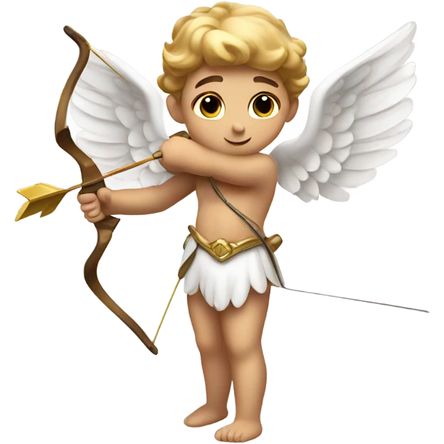 bow with arrow cupid angel archer holding a emoji