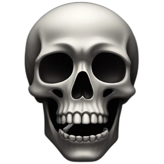 Tete de mort noire emoji