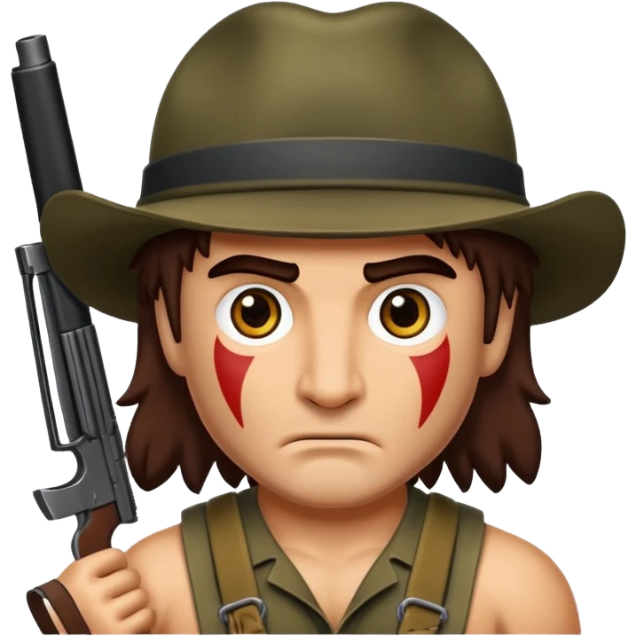 Ecureil qui ressemble à Rambo emoji