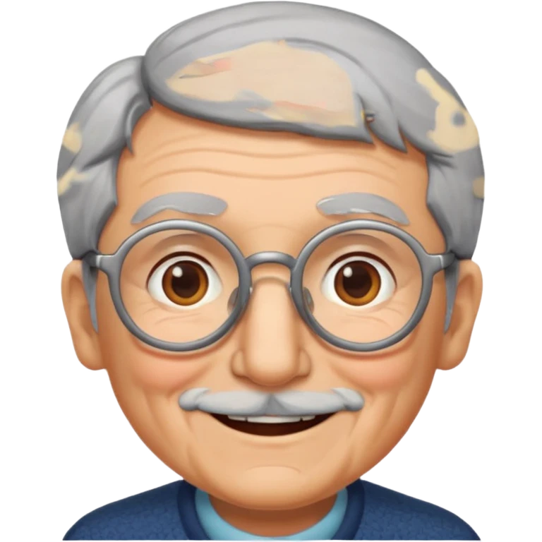 grandparents with glasses and gray hair, grizzle emoji