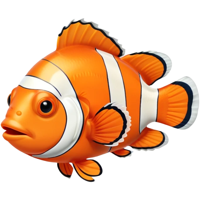 Clownfish with orange and white stripes emoji