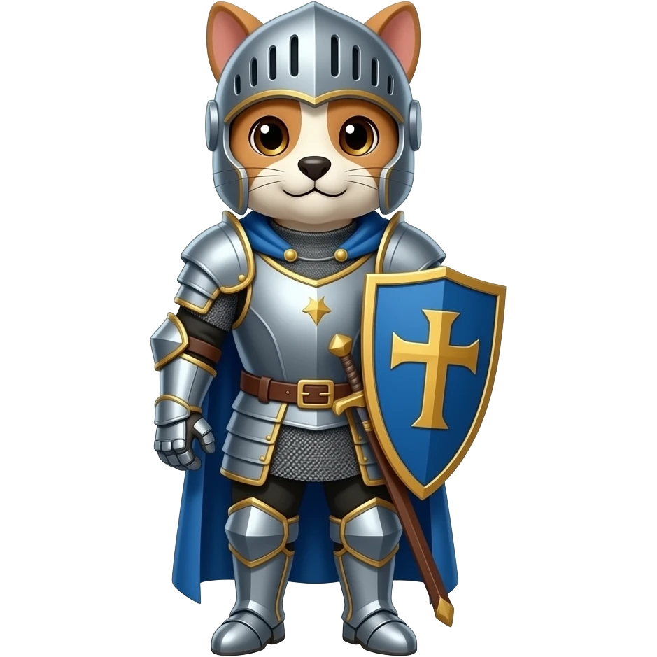 Animals in knight suit portrait emoji