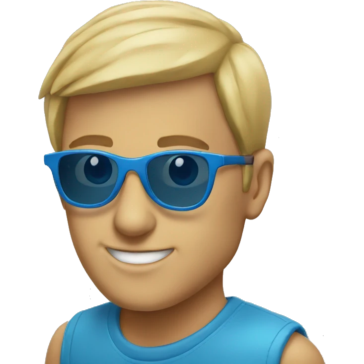 Blue sunglasses emoji