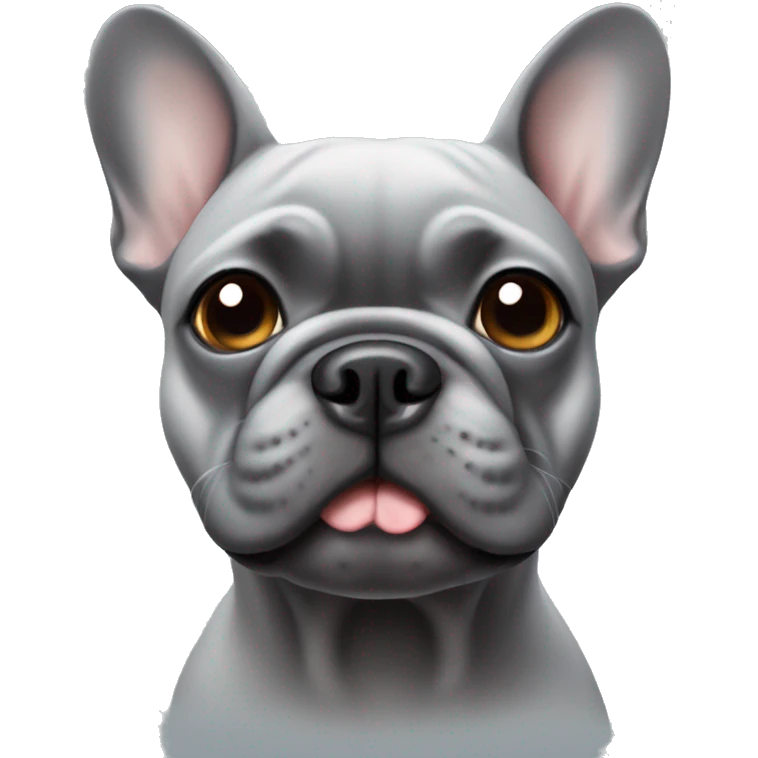 Grey french bulldog  emoji