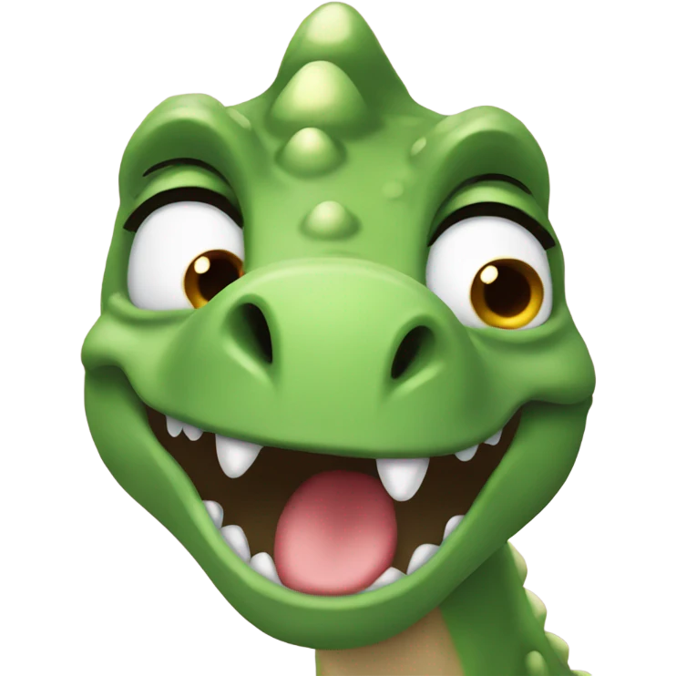 dinosaur blushing  emoji