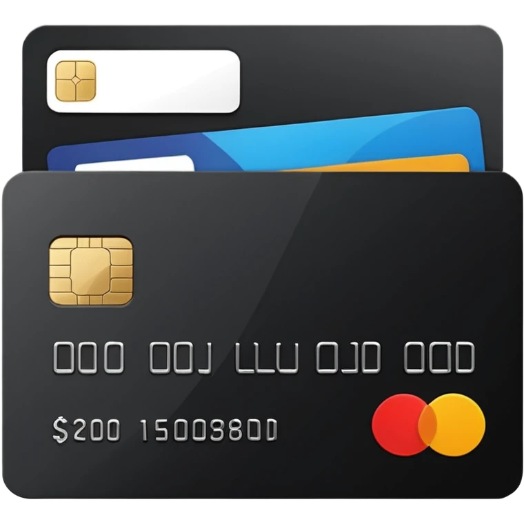 black credit card, no text, no numbers emoji