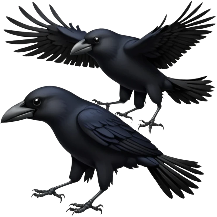 Crows running fast emoji