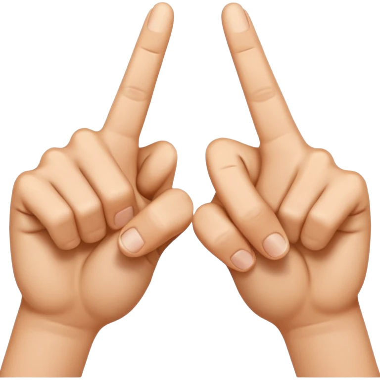 deux mains qui montre 1 ce croise emoji