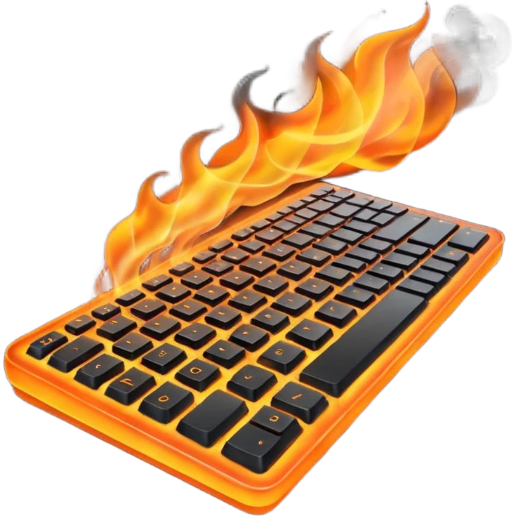 keyboard on fire emoji
