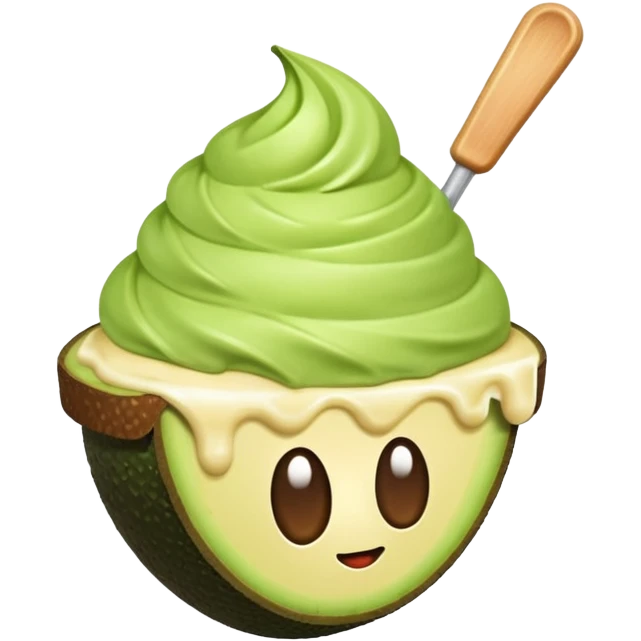 ice cream on avocado emoji