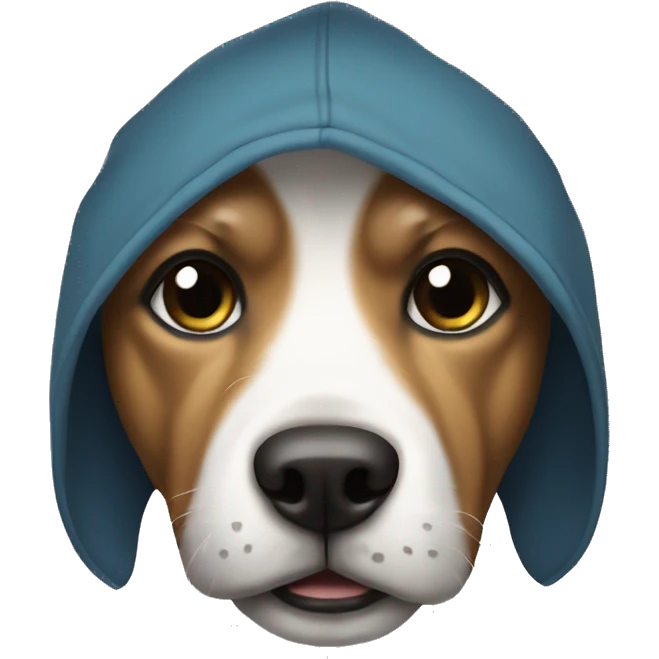 Dog weriable a hoodie emoji