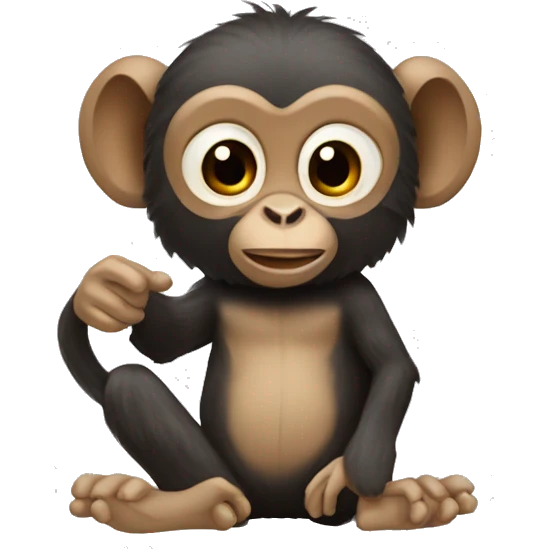 Macaco a comer pipocas emoji