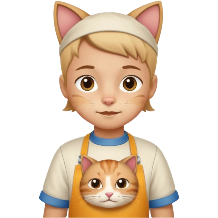 Cat apron kid emoji