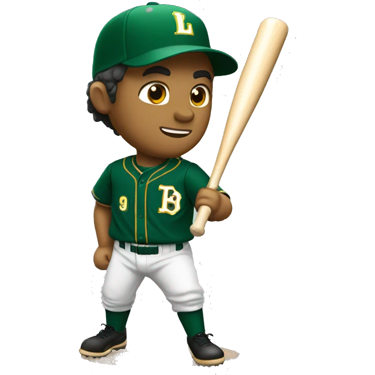 León bateando uniforme de béisbol emoji