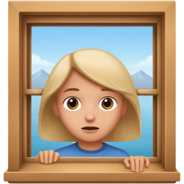 peeping out a window emoji