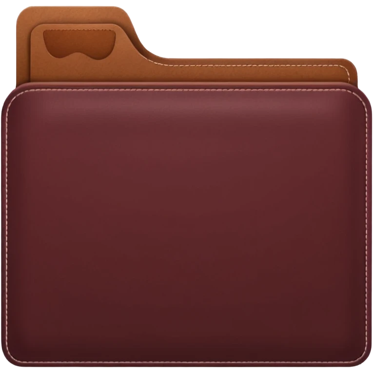 create a dark maroon folder emoji simple with transparent background emoji