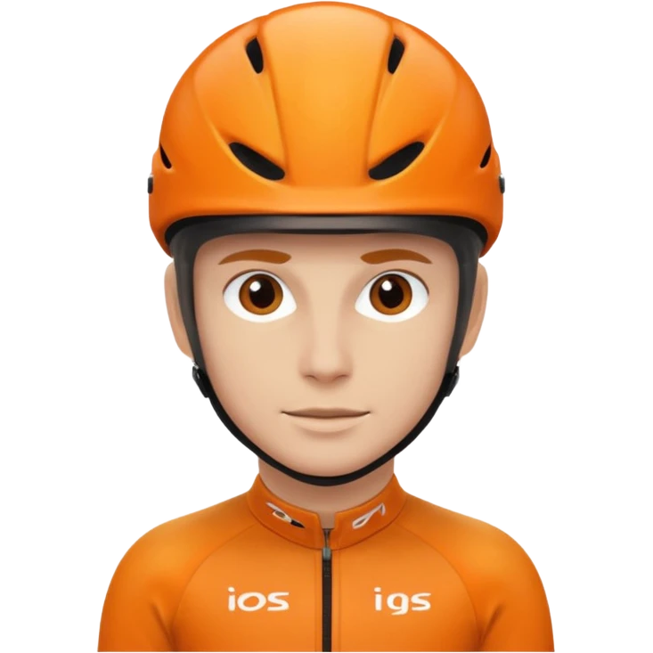 bicycle racer helmet orange emoji