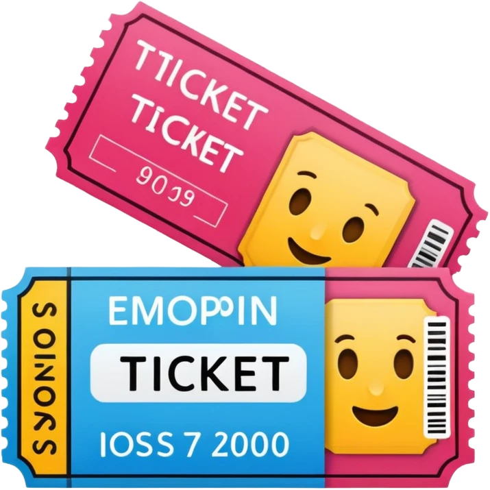 Ticket (flat design) emoji