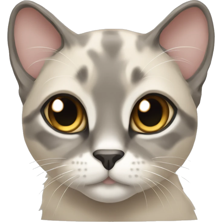 Gray-beige lop-eared cat emoji