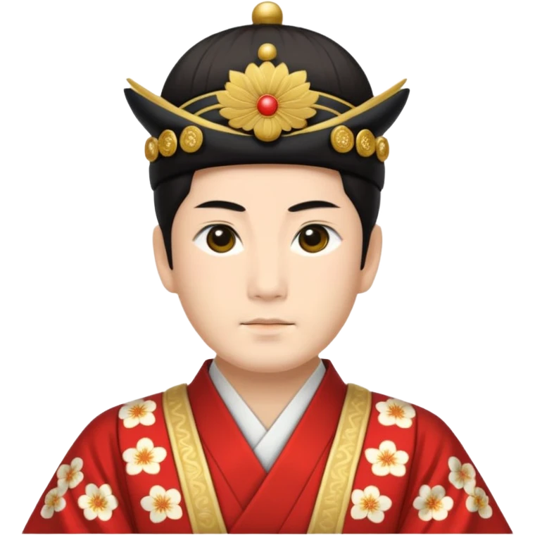 japanese emperor with traditional japanese attire emoji