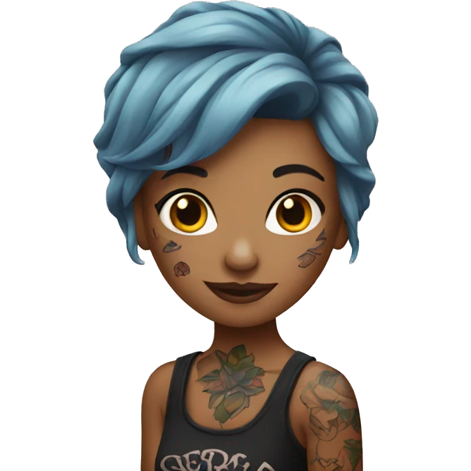 Tattooed girl emoji
